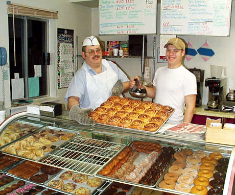 Baked goods and coffee ready for the customers