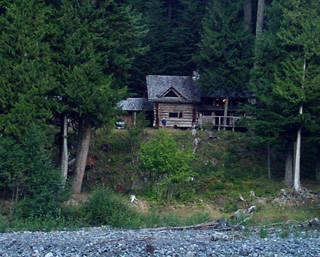 Our cabin on the White River near Mt. Rainier